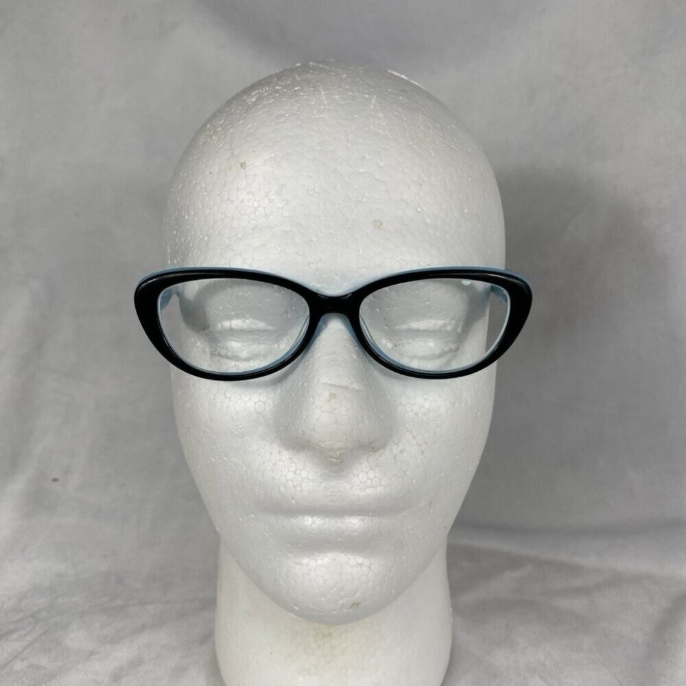 Kate Spade Black Teal Blue Interior Cat Eye Eyeglasses Stephie 0JRH 49 15 135